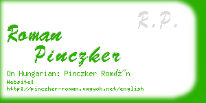 roman pinczker business card